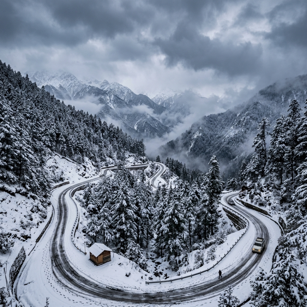 Mayodia Pass — Winter Snow